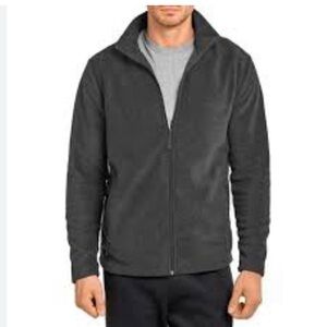 GAP Mens Charcoal Fleece Full-Zip Jacket | XL